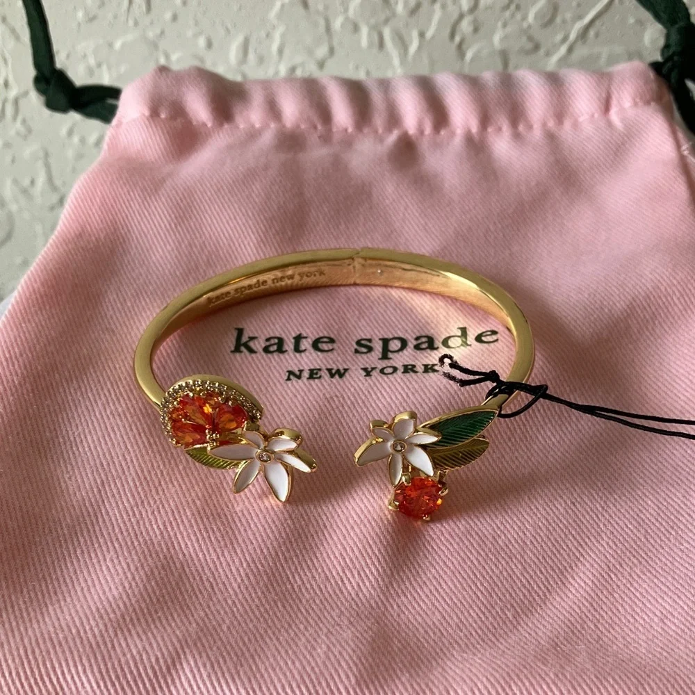 Kate Spade: Sweet Citrus Hinge Cuff- Gold Tone - Picture 12 of 16